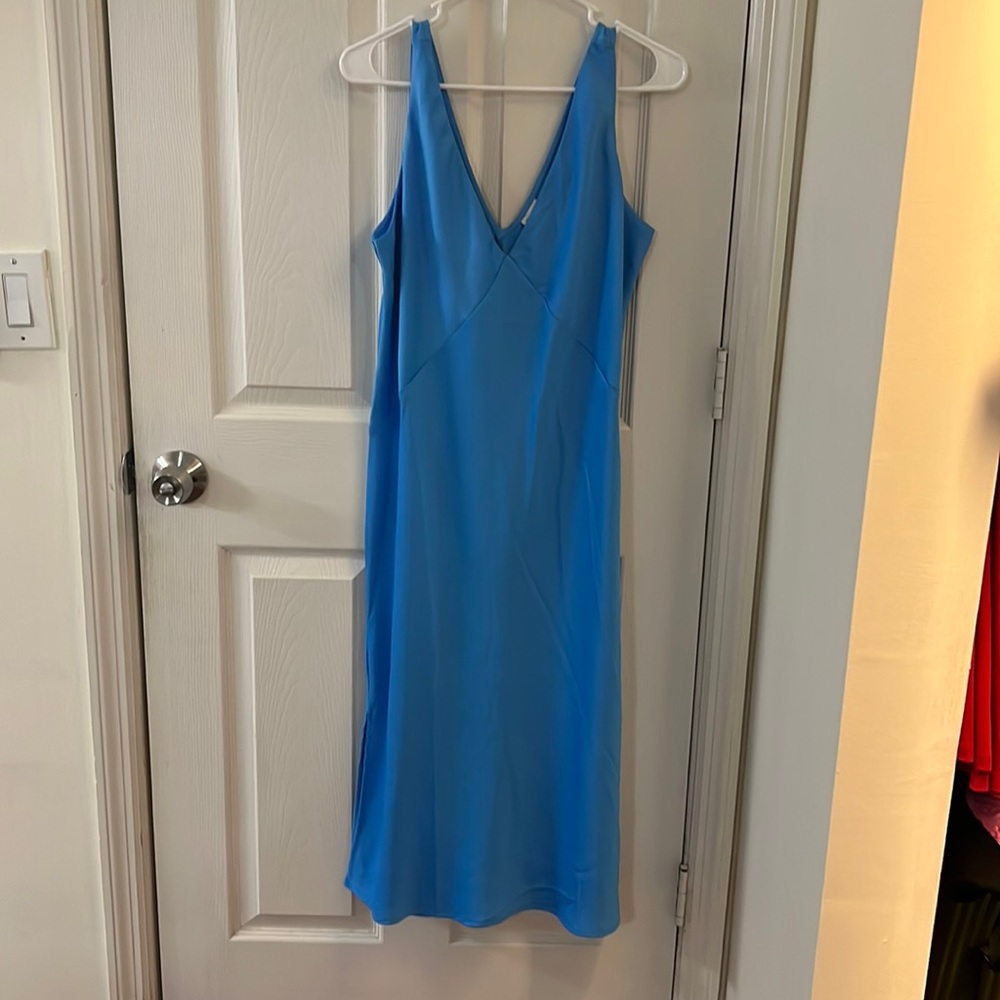 Blue silk midi - Large